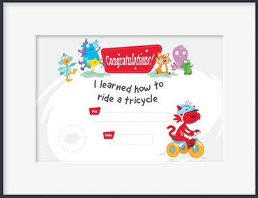 Je fais du tricycle