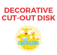 Decorative cut-out disk